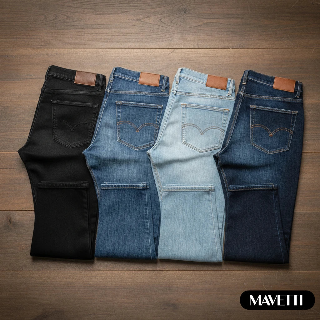 Calça Jeans Masculina com Elastano - Kit 4 Unidades