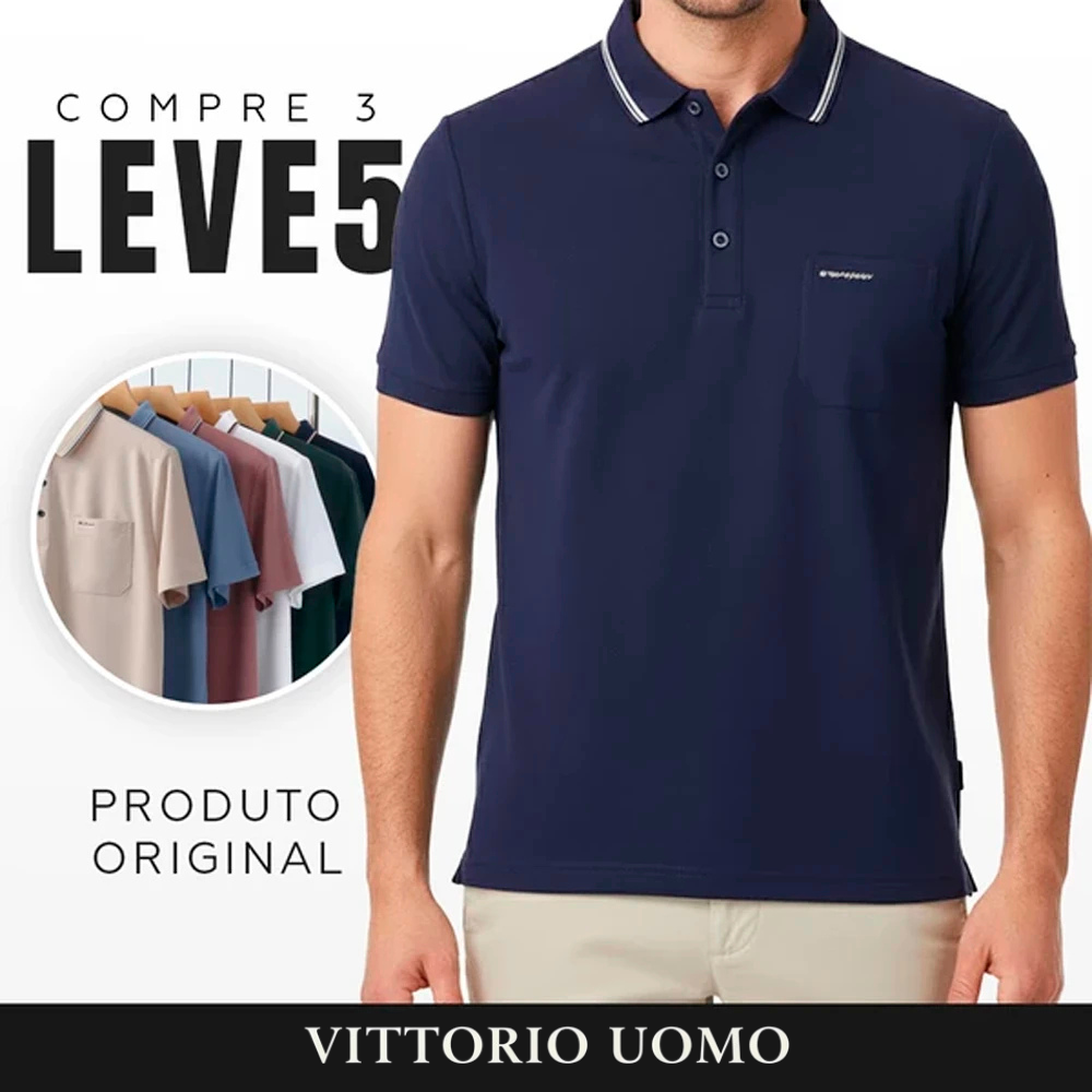 [Leve 5 Pague 3] Camisa Masculina Nautilus em Algodão e Poliéster (Classe e Sofisticação!)
