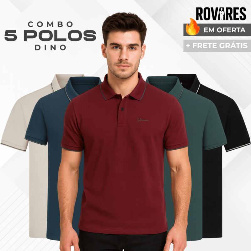 |Combo 5| - Camisas Polo Dino.