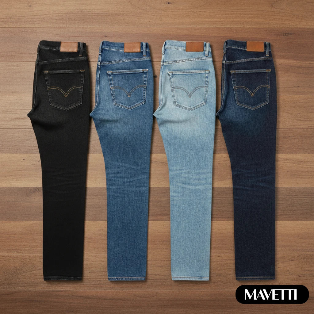 Calça Jeans Masculina com Elastano - Kit 4 Unidades